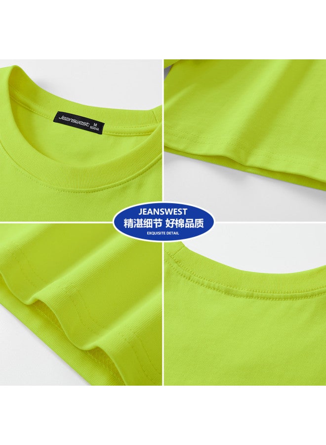 Jeanswest Basic Women's Loose Round Neck T-shirt summer Minimalist Cotton Printed Short Sleeve casual Slimming Versatile Top - Image 4