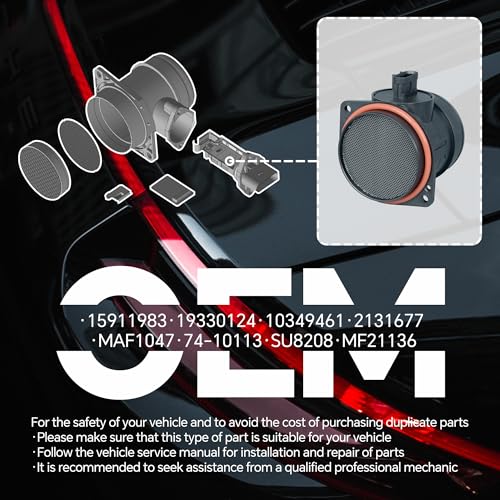 AdvanEX حساس تدفق الهواء AdvanEX MAF متوافق مع بويك لاكروس/لوسيرن/رونديزفوس، شيفروليه إمبالا/إيكوينوكس/مونتي كارلو، كاديلاك DTS، جي إم سي أكاديا يستبدل MAF1047 15911983 - Image 5