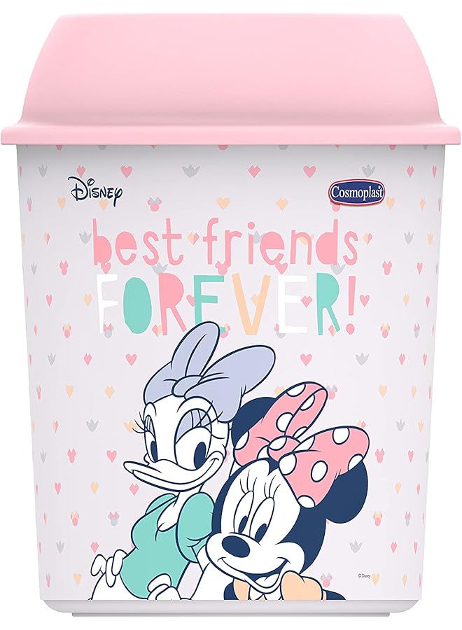 إيروريكس سلة مهملات دائرية للبنات من ميكي والأصدقاء، 5 لتر، قطر 20 سم - Image 3