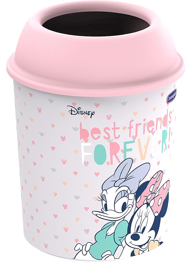 إيروريكس سلة مهملات دائرية للبنات من ميكي والأصدقاء، 5 لتر، قطر 20 سم - Image 1
