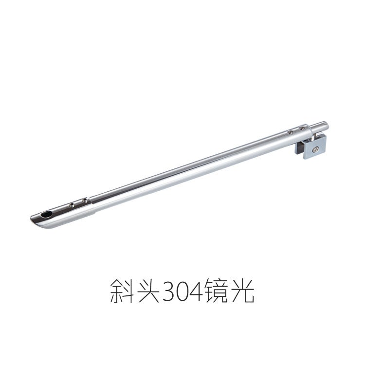 Bathroom Glass Door Pull Rod 304 Stainless Steel Double-Headed Oblique Head Flat Head Support Rod Shower Room Telescopic Rod Accessories - Image 1