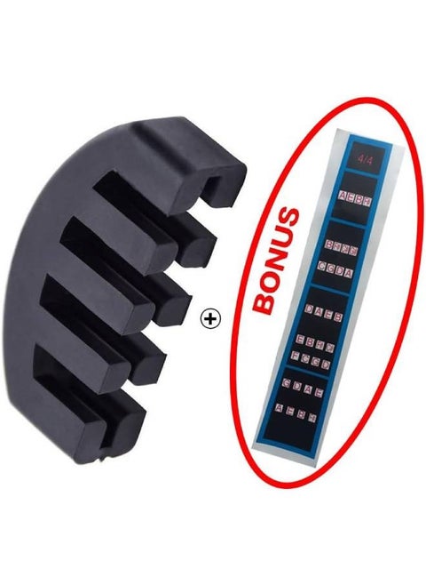 Meiso - Mute and finger position indicator for violin 4/4, lightweight and soft black rubber, ideal for violin practice