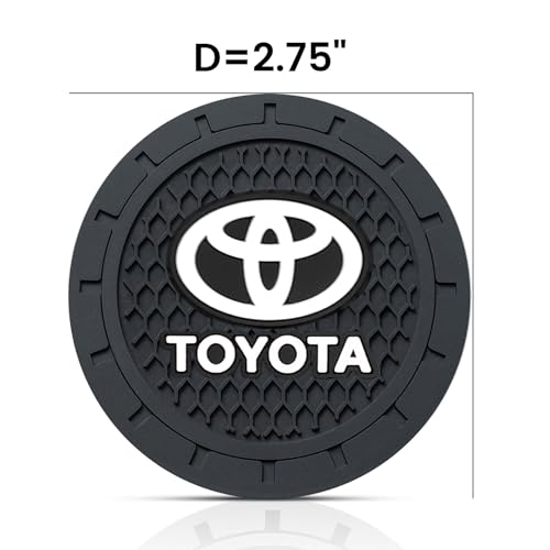 XIGRALUCK Car Cup Holder Coaster for Toyota Sport Recessed Silicone Cupholder Coaster Interior Accessories 2.75in 2Pack Black - Image 5
