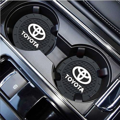 XIGRALUCK Car Cup Holder Coaster for Toyota Sport Recessed Silicone Cupholder Coaster Interior Accessories 2.75in 2Pack Black - Image 2