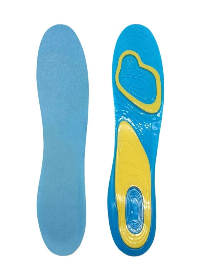 1 Pair Massaging Gel Advanced Insoles All Day Shock Absorption and Cushioning for Hard Surfaces - Image 1