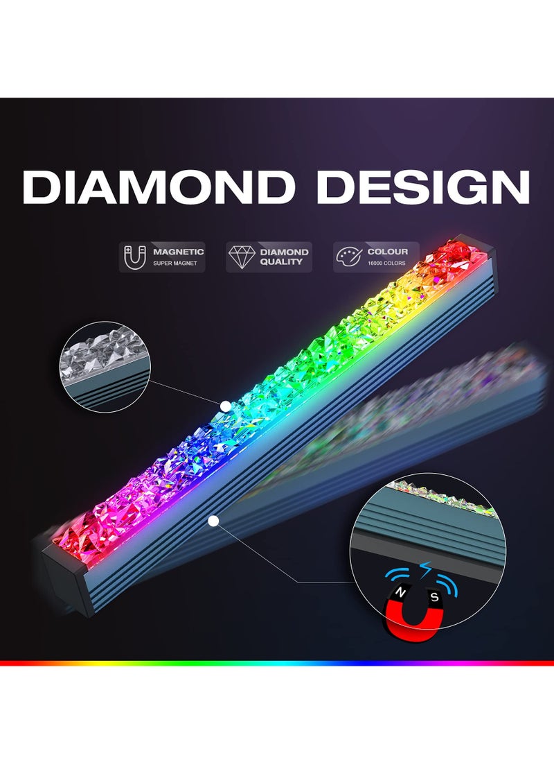 Acrylic ARGB LED Strip for Gaming Case with 5V 3-pin ARGB LED and 4-pin Header Adapter, Compatible with Aura SYNC, Gigabyte RGB Fusion, MSI Mystic Light Sync(280MM)