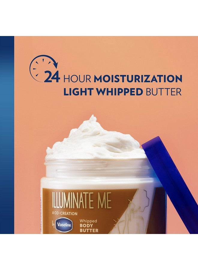 Vaseline Illuminate Me Body Butter & Body Oil - Shimmering Body Bronzer, Hydrating Whipped Organic Shea Butter With 24-Hour Moisture For Melanin-Rich Skin, Radiant Body Glow Oil (2 Piece Set) - Image 2