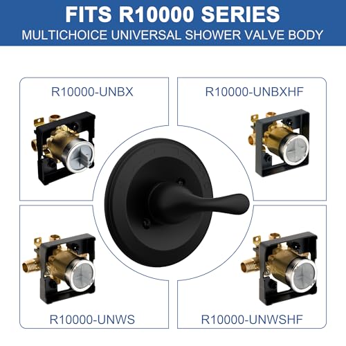 KANDENT Replacement for D Faucet 13 Series Single-Function Shower Valve Trim Kit, Shower Handle, Matte Black Shower Trim Kit T13020-BL (Cartridge and Valve Not Included) - Image 5