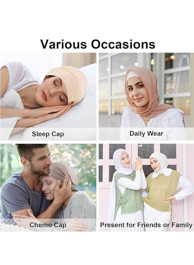 3Pcs Under Hijab Cap Inner UnderScarf for women Inner Under Scarf Hat Hijab Cap with Tie Back Closure - Image 4