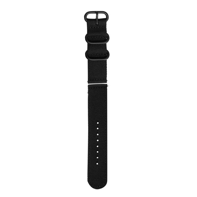 22mm Black Nylon Strap - Waterproof Durable Fade-Resistant Watch Band for Comfortable Universal Fit on Smart and Traditional Watches - Image 1