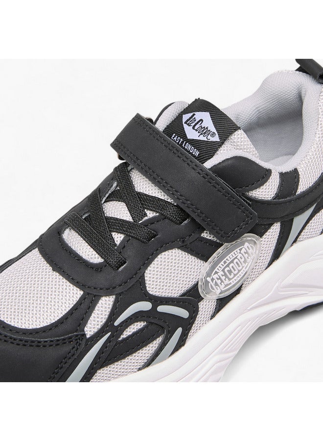 Lee Cooper Boys' Panelled Sneakers with Hook and Loop Closure - Image 4