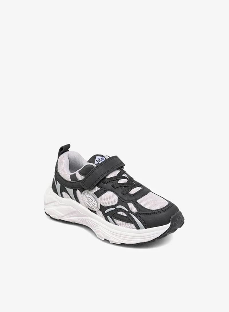 Lee Cooper Boys' Panelled Sneakers with Hook and Loop Closure