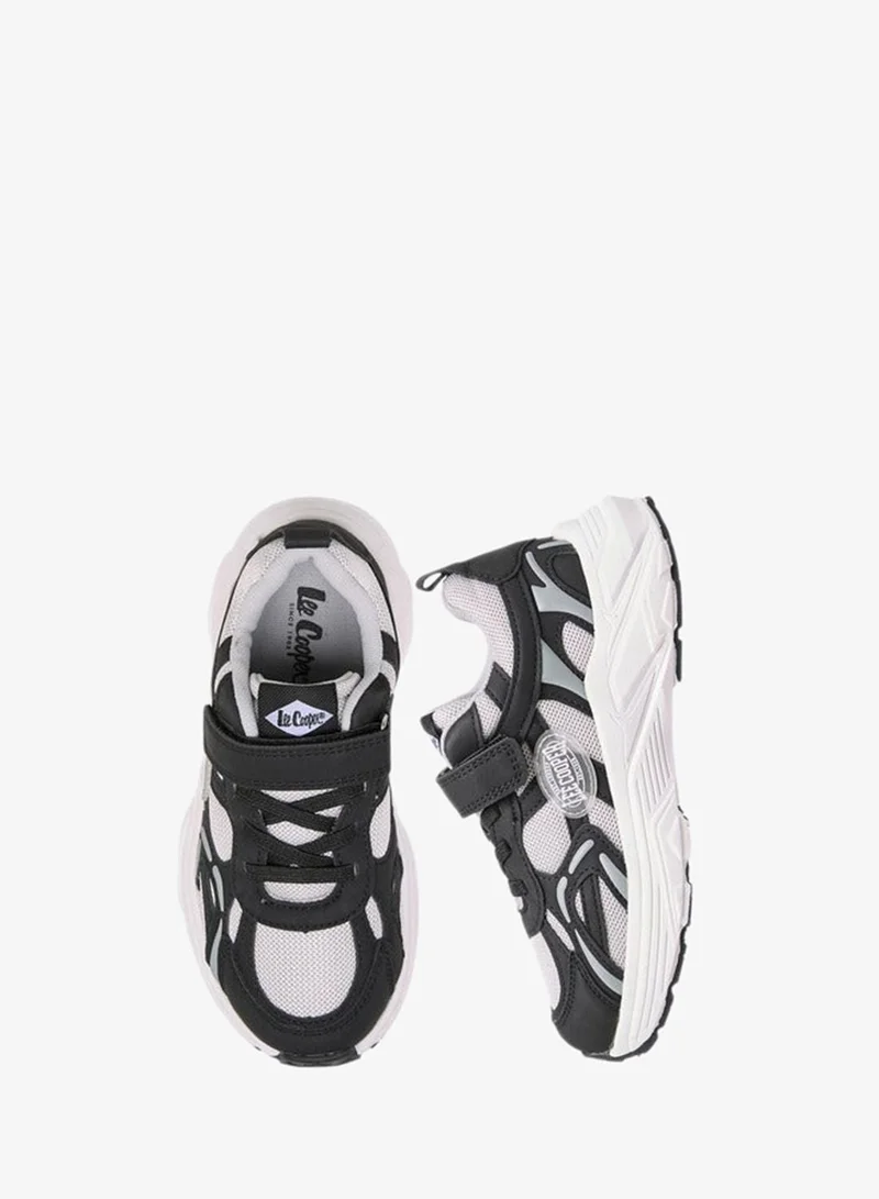 Lee Cooper Boys' Panelled Sneakers with Hook and Loop Closure
