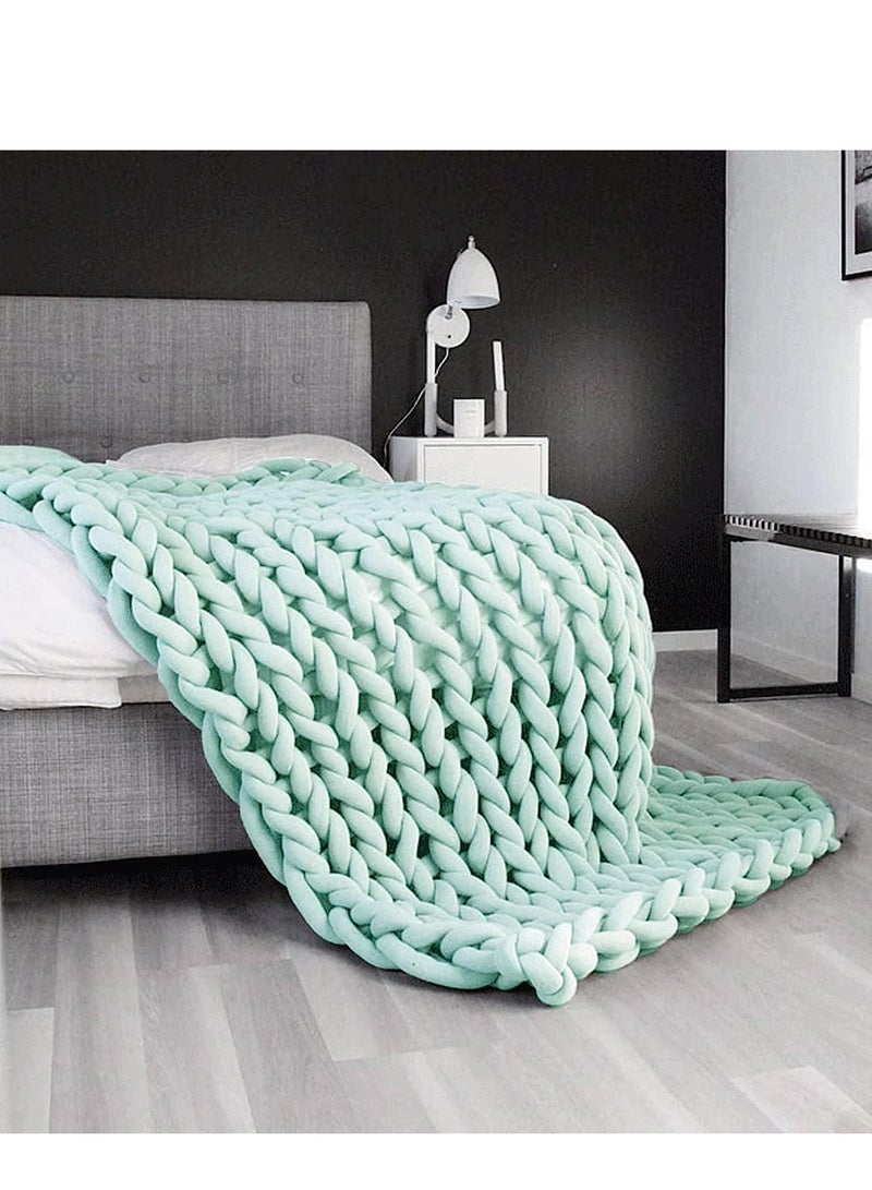 SYOSI Arm Knitting Yarn for Chunky Braided Knot Throw Blanket DIY Soft Extra Cotton Washable, Bulky Giant Yarn for Weave Craft Crochet Sofa Blanket Pillow Pet Bed 3CM W  36Feet L, 1.1LB - Image 4