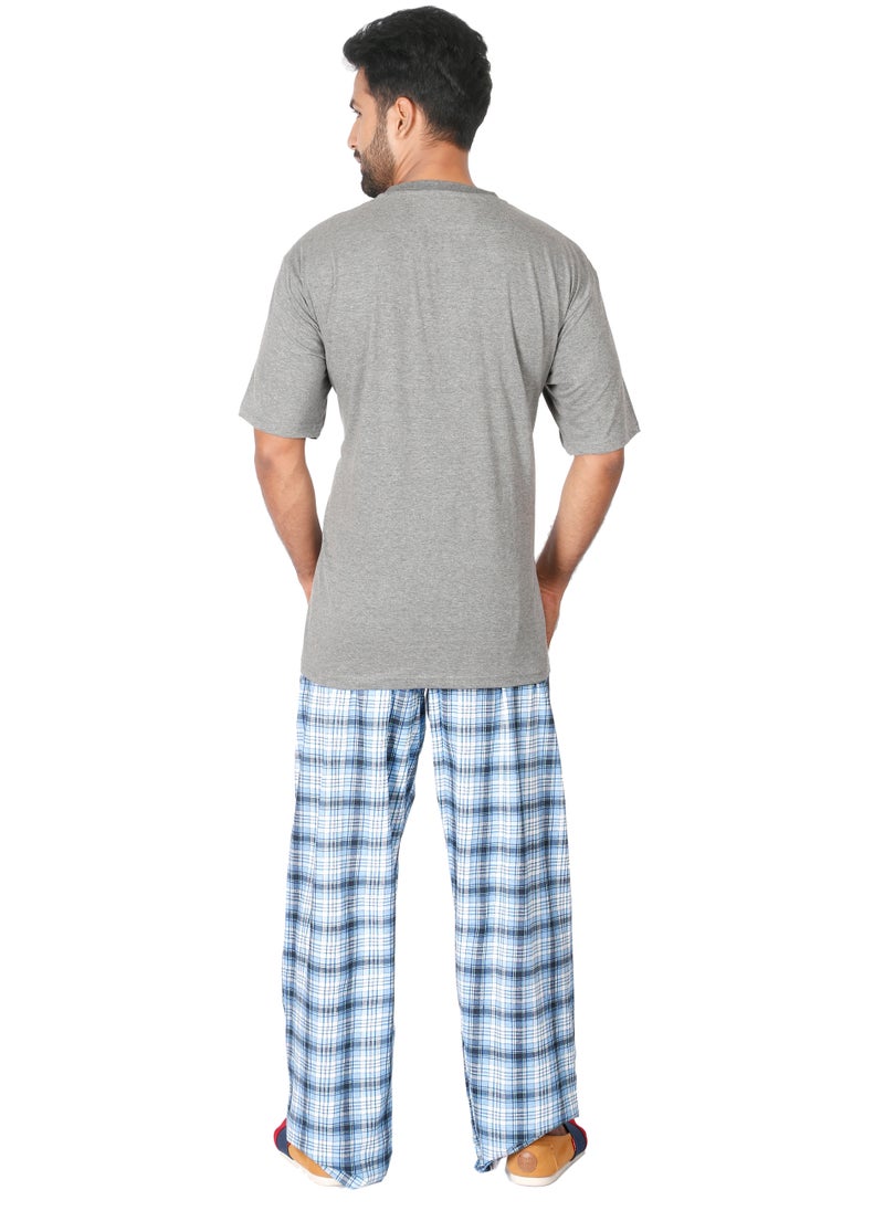 Soko Mesh Premium Grey Sleepwear Set for Men, Ultimate Comfort and Style for Relaxation and Restful Nights  - Image 3