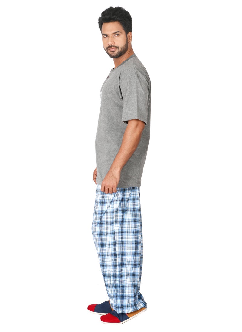 Soko Mesh Premium Grey Sleepwear Set for Men, Ultimate Comfort and Style for Relaxation and Restful Nights  - Image 2