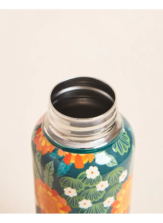 Chumbak Marigold Steel Bottle - Blue, 950ml
