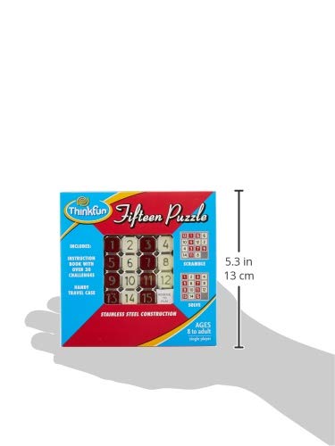 Think Fun ThinkFun Fifteen Puzzle - Classic Puzzle Game  Perfect for Travel  Can Fit in Your Pocket For Age 8 and Up - Image 4