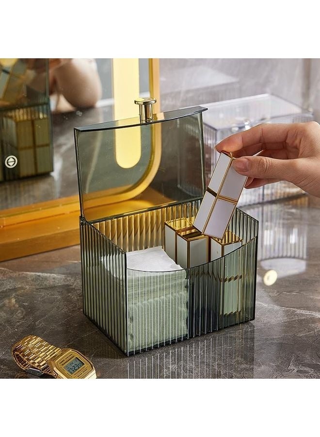 هومستر 2-شبكة القطن مسح الكرة حامل موزع مع الغطاء,صندوق موزع الحاويات للحمام منظمة التخزين المنزلي,منظمي الغرور والتخزين - Image 4