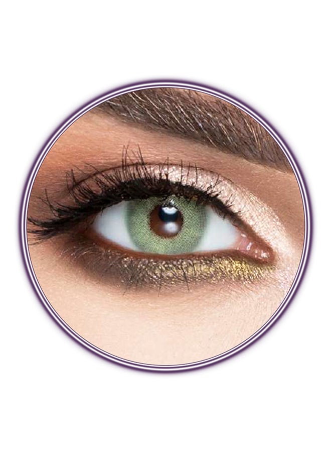 Luminous Unisex Pack Of 2 Green Yearly Disposable Contact Lenses - Image 1