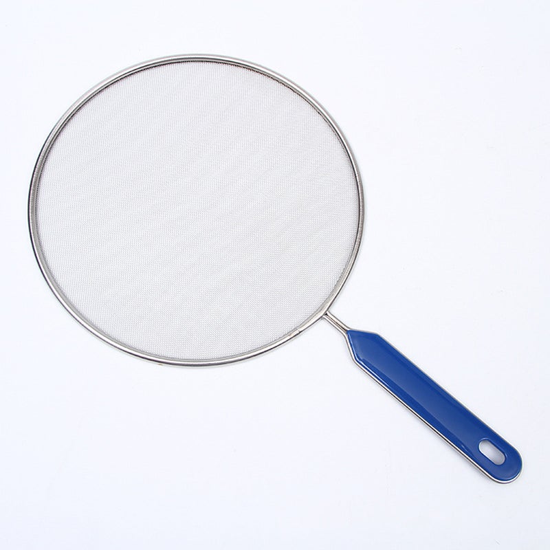 2pcs Anti-skid Hangable Handle Stainless Steel Cooking Pot Net Cover Lid Multifunction Anti Oil Splashing Pot Cover Protector Kitchen Tool (29CM, ) - Image 1