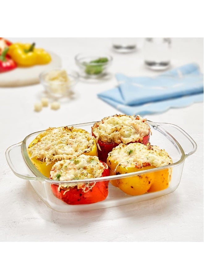Servewell Borosil Deep Rectangle Dish 1.5L 