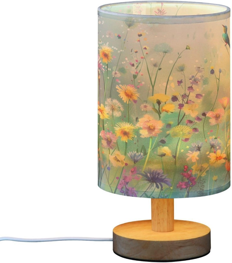 senya Table Lamp for Bedroom Living Room Dandelions Wildflowers Spring Bedside Lamps with USB Charging Ports Nightstand Light Lamps Bird 2 E08D23010 - Image 2