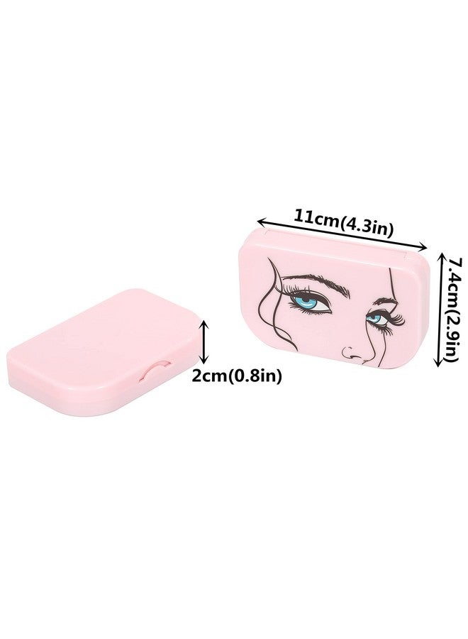 kawosun False Eyelash Case Lash Case Organizer Lash Container Box Empty Cosmetic Case Magnetic Eyelashes Storage Box with Mirror , Eyelashes Packaging Travel Storage Box Eyelash Bag(Light Pink) - Image 4