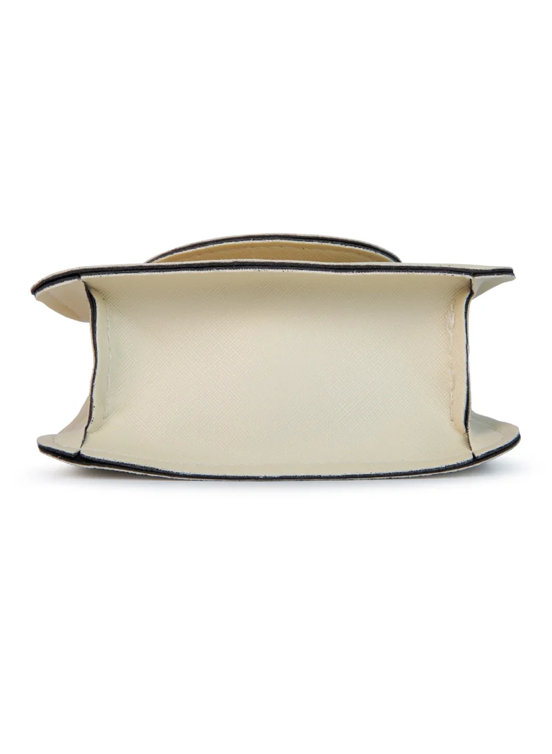 London Rag White Round Flap Mini Statement Bag