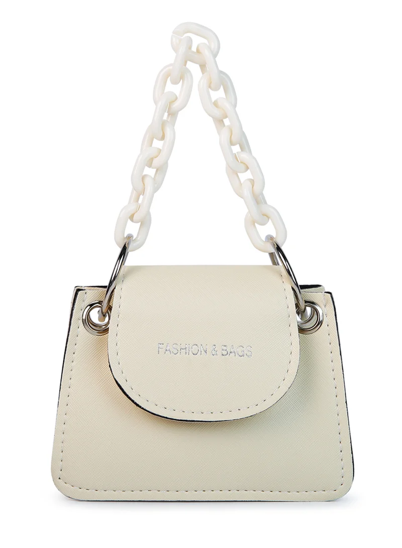 London Rag White Round Flap Mini Statement Bag