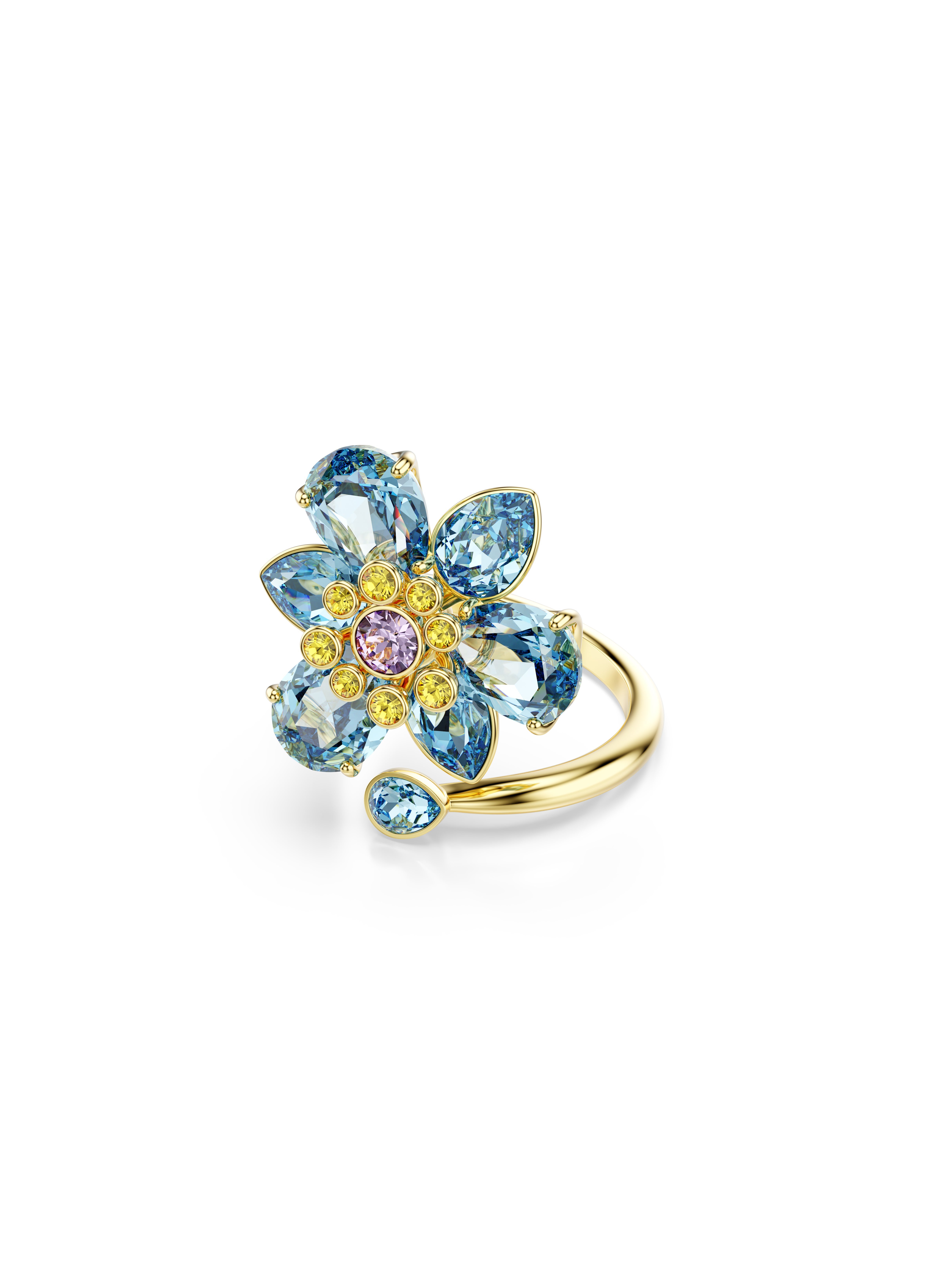 SWAROVSKI Idyllia:Blue Floral Detailed Ring for Women | Best