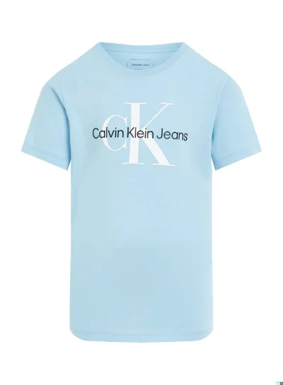 Calvin Klein Jeans Kids' Logo T-Shirt - Cotton, Blue