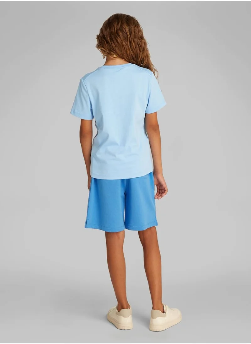 Calvin Klein Jeans Kids' Logo T-Shirt - Cotton, Blue