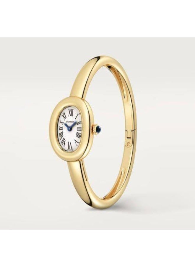 Cartier Women’s Oval Bracelet Watch – Gold Tone Analog Design - Image 1