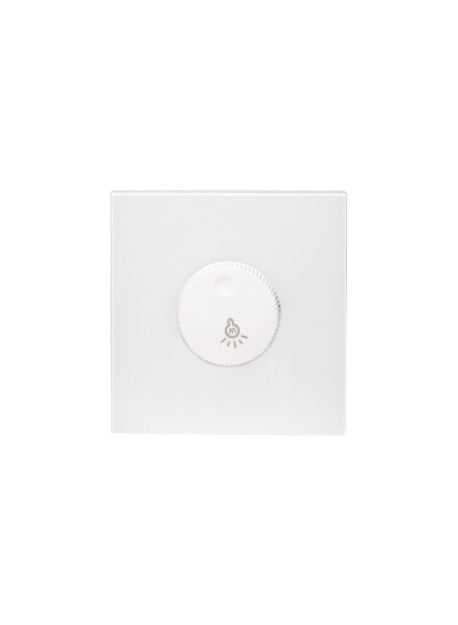 Donmarco Light Dimmer Switch 1000W – Ultra Thin Glass, Adjustable Brightness Control, Modern & Durable, Fire-Resistant Electric Switch, 3-Year Warranty, Wall Switch for Home and Office (Matt White) - Image 1