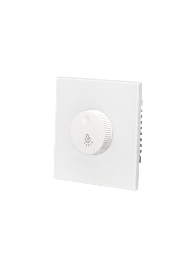 Donmarco Light Dimmer Switch 1000W – Ultra Thin Glass, Adjustable Brightness Control, Modern & Durable, Fire-Resistant Electric Switch, 3-Year Warranty, Wall Switch for Home and Office (Matt White) - Image 2