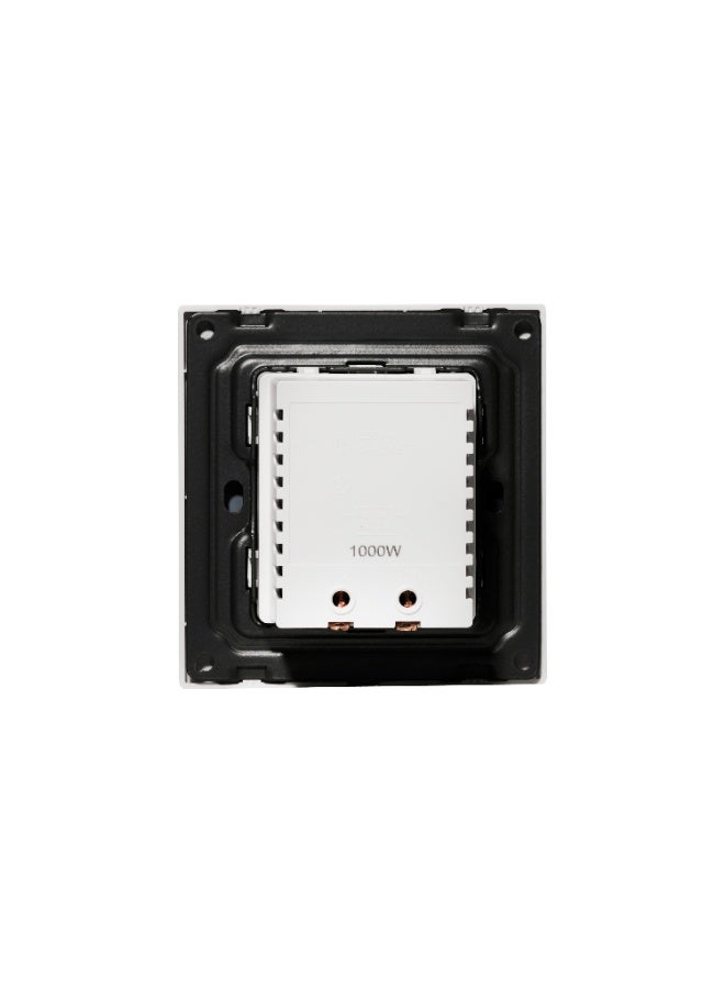 Donmarco Light Dimmer Switch 1000W – Ultra Thin Glass, Adjustable Brightness Control, Modern & Durable, Fire-Resistant Electric Switch, 3-Year Warranty, Wall Switch for Home and Office (Matt White) - Image 3