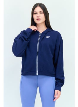 Reebok Women Sportswear Fit Long Sleeves Running Sweatshirt, Navy Blue  - Image 1