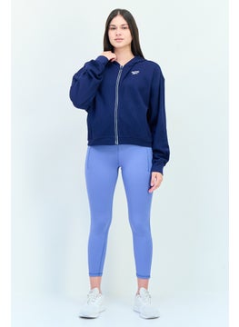 Reebok Women Sportswear Fit Long Sleeves Running Sweatshirt, Navy Blue  - Image 2