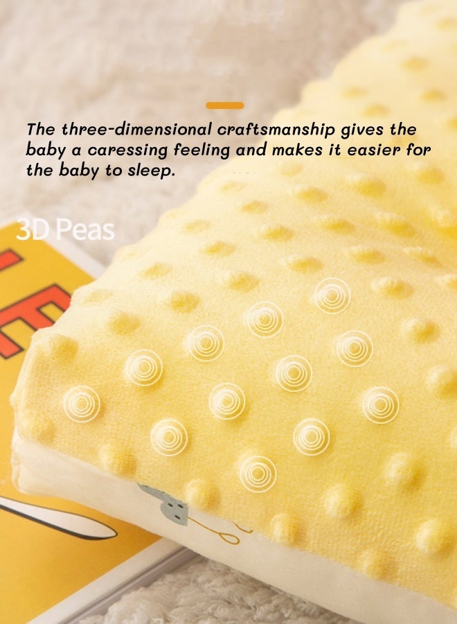 oldlaiben Baby Pillow,Baby Soothing Pillow,Comfortable Velvet Newborn Pillow,Baby Sleep Headrest,Baby Nap Pillow,Breathable Baby Pillow,Cartoon Print Pattern,Machine Washable,30*50cm(Pink) - Image 5