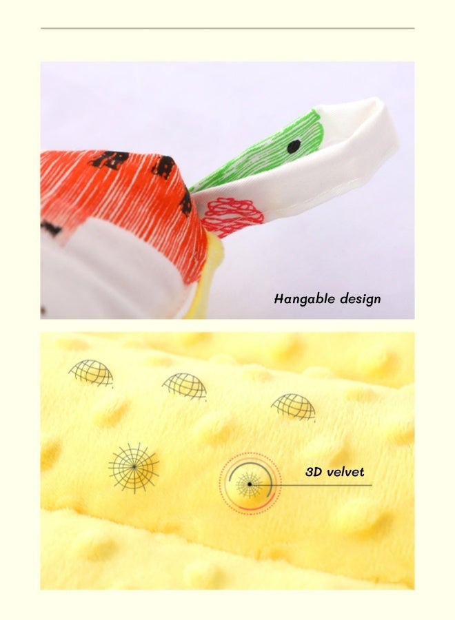 oldlaiben Baby Pillow,Baby Soothing Pillow,Comfortable Velvet Newborn Pillow,Baby Sleep Headrest,Baby Nap Pillow,Breathable Baby Pillow,Cartoon Print Pattern,Machine Washable,30*50cm(Pink) - Image 4