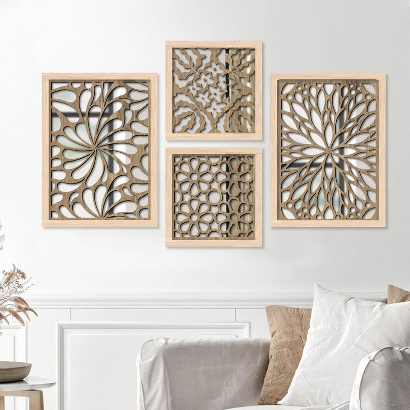HOTHOUSE Decorative Mirror Wooden Wall Hanging for Home Dcor Mirror 5 - Image 4