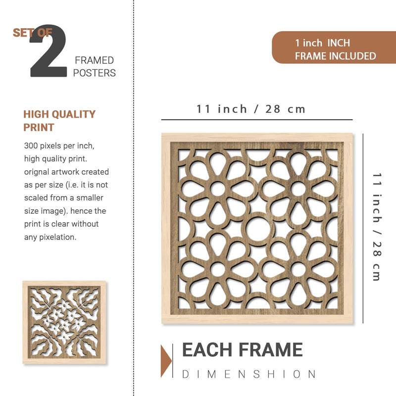 HOTHOUSE Decorative Mirror Wooden Wall Hanging for Home Dcor Mirror 5 - Image 3