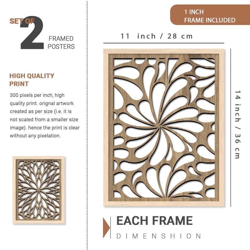 HOTHOUSE Decorative Mirror Wooden Wall Hanging for Home Dcor Mirror 5 - Image 2