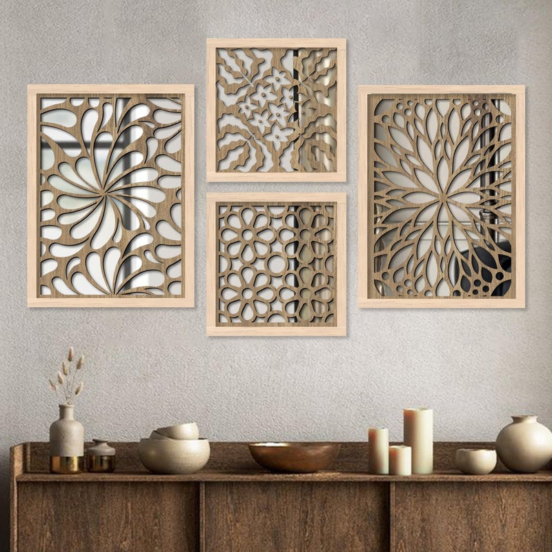 HOTHOUSE Decorative Mirror Wooden Wall Hanging for Home Dcor Mirror 5 - Image 5
