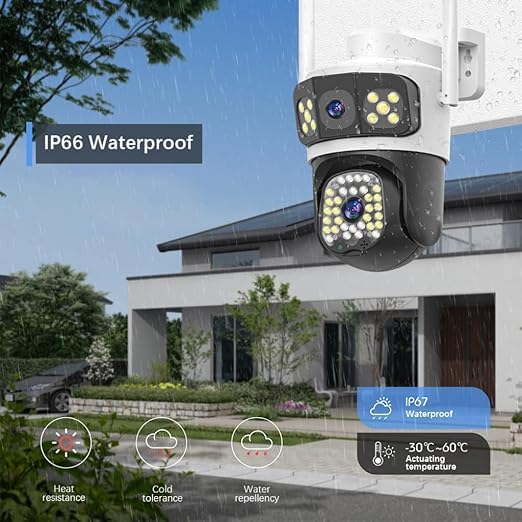 Fabbay Smarthome 2K Outdoor PTZ WiFi Home CCTV Camera with Bidirectional Voice, 360 Rotation (Tricam) - Image 3