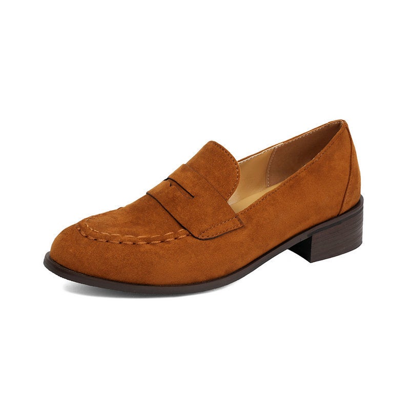 2026 Flat Retro Slip-On Loafers For Men And Women, Sizes 40-48, Office Casual Leather Shoes, Lazy Shoes - Image 1
