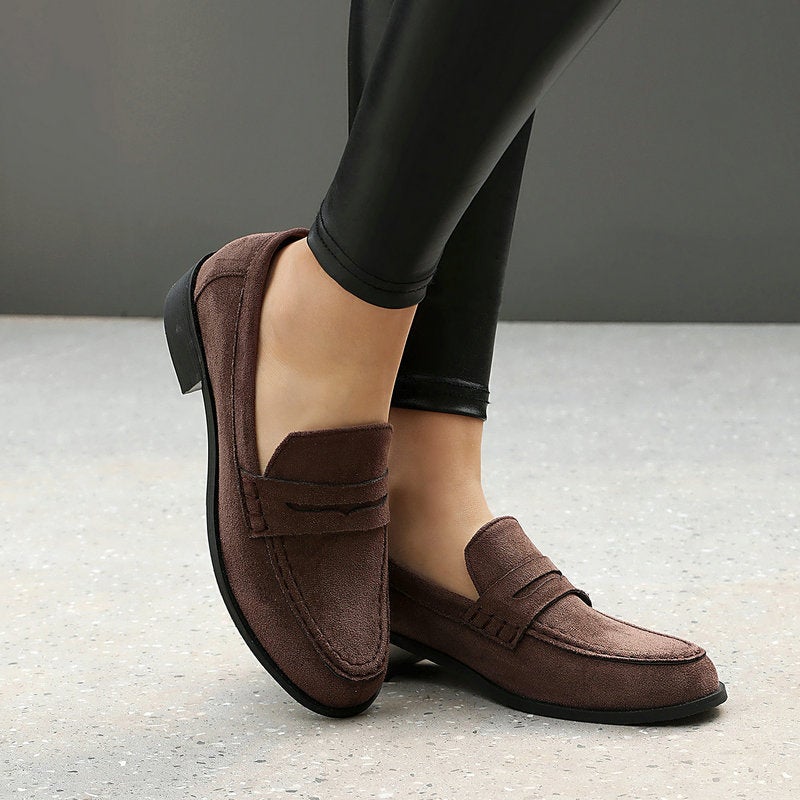 2026 Flat Retro Slip-On Loafers For Men And Women, Sizes 40-48, Office Casual Leather Shoes, Lazy Shoes - Image 3