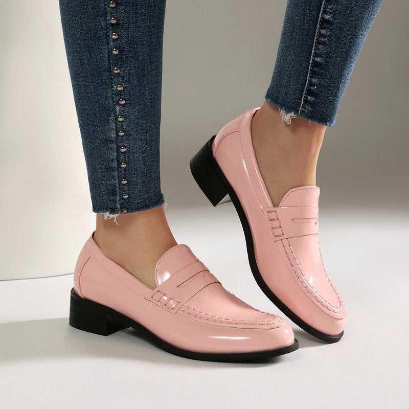 2026 Flat Retro Slip-On Loafers For Men And Women, Sizes 40-48, Office Casual Leather Shoes, Lazy Shoes - Image 2