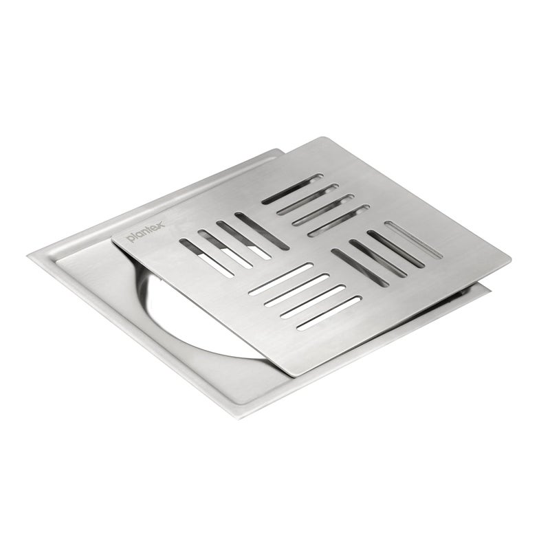 Plantex 304 Grade Stainless Steel Drain CoverBathroom Drain CoverBathroom Drain JaliFloor Trap for Bathroom and Kitchen 6x6 inches - Image 1